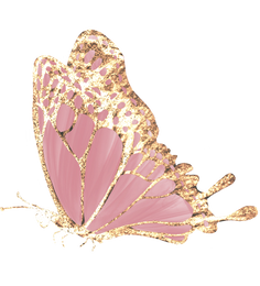 Pink gold butterfly